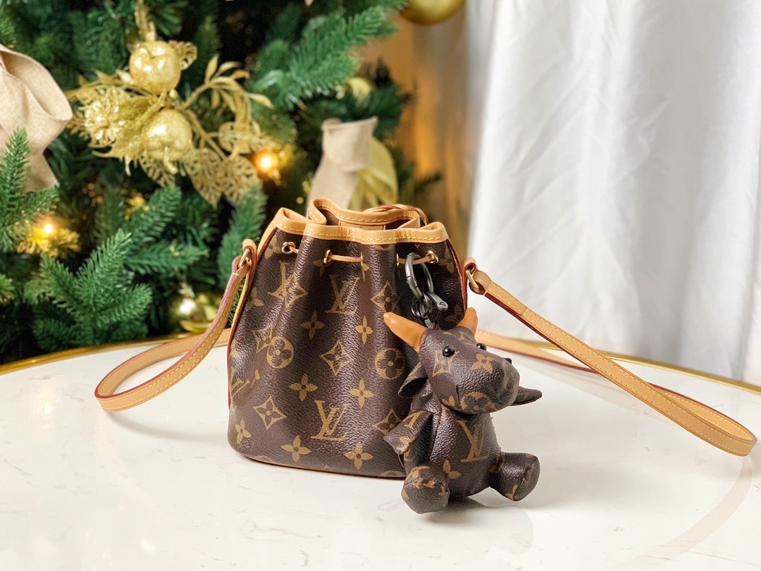 LV Monogram Bull Bucket Bag - LV Monogram Nano Bucket Bag with Bull