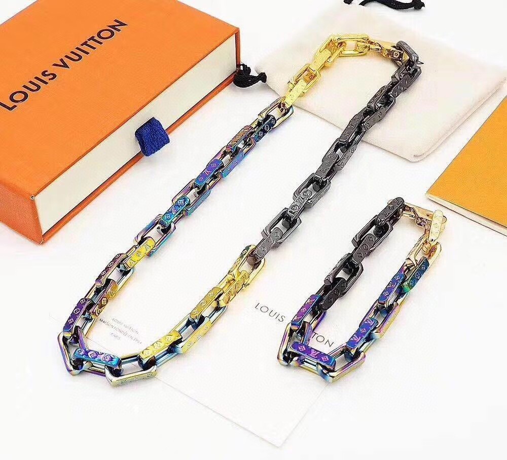 Louis Vuitton Iridescent Chain Set – Necklace & Bracelet