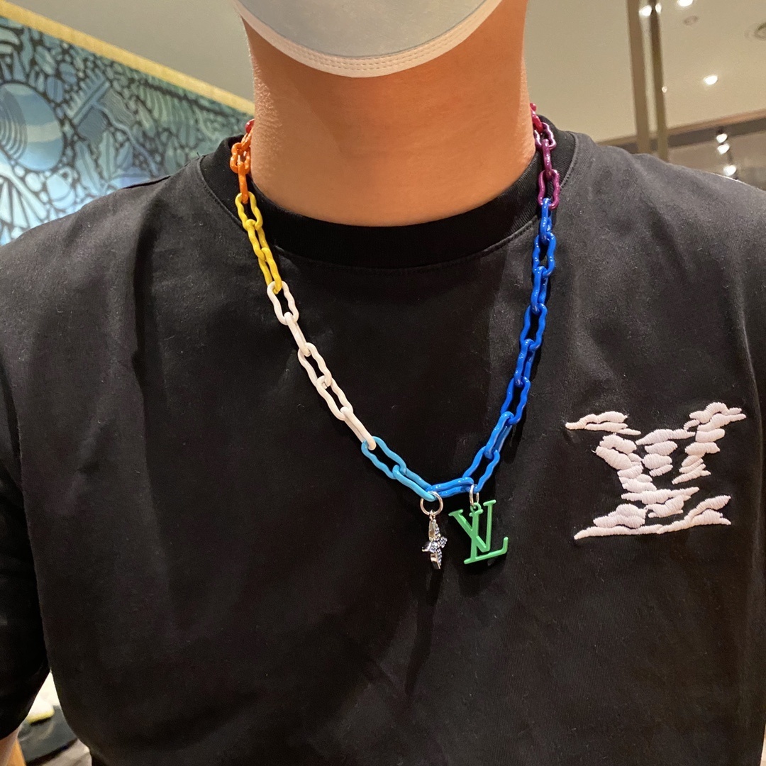 Louis Vuitton Rainbow Necklace – Louis Vuitton Rainbow Chain Necklace