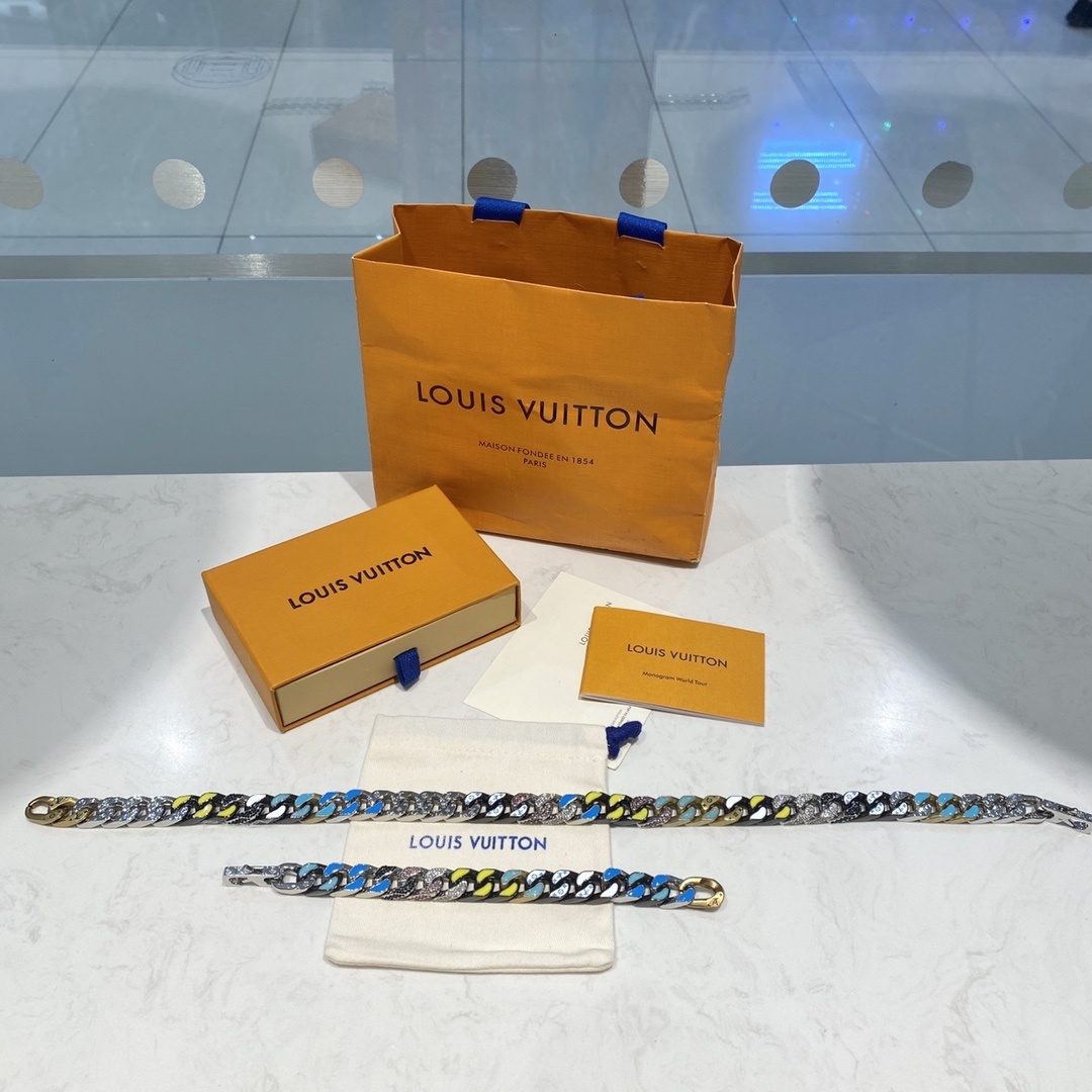 Louis Vuitton Multicolor Chain Links Necklace