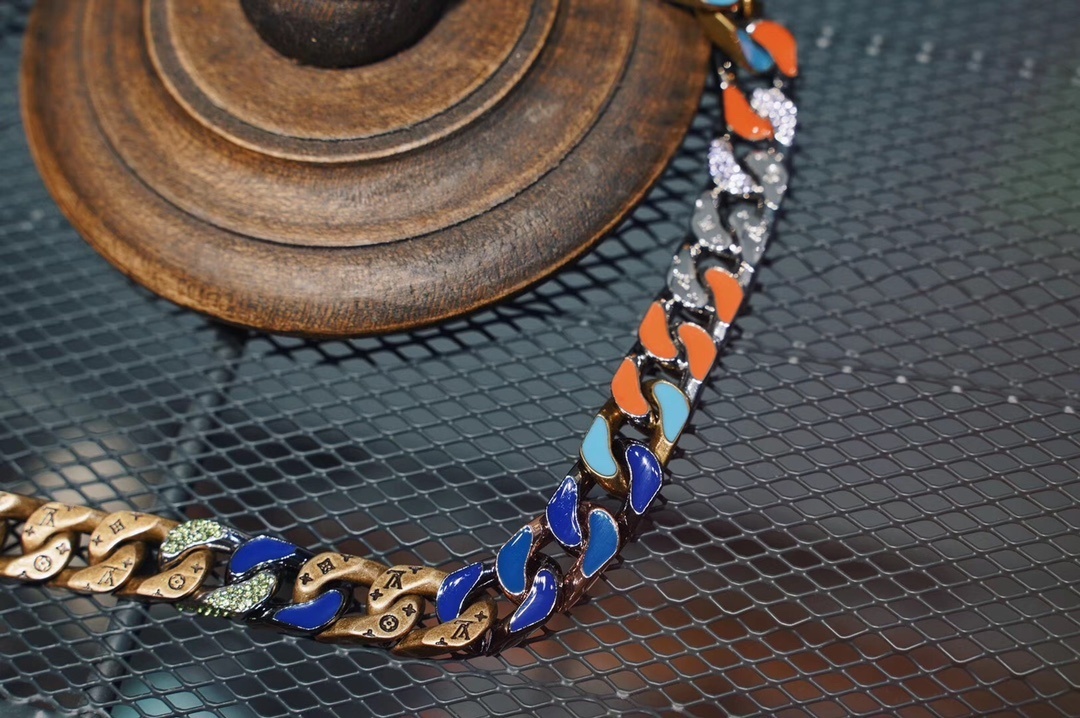 Louis Vuitton Multicolor Chain Links Necklace – Statement Piece