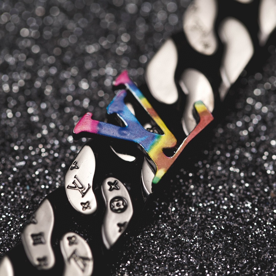 Louis Vuitton Rainbow Monogram Chain Bracelet