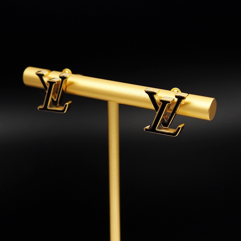 iconic Louis Vuitton Gold Stud Earrings
