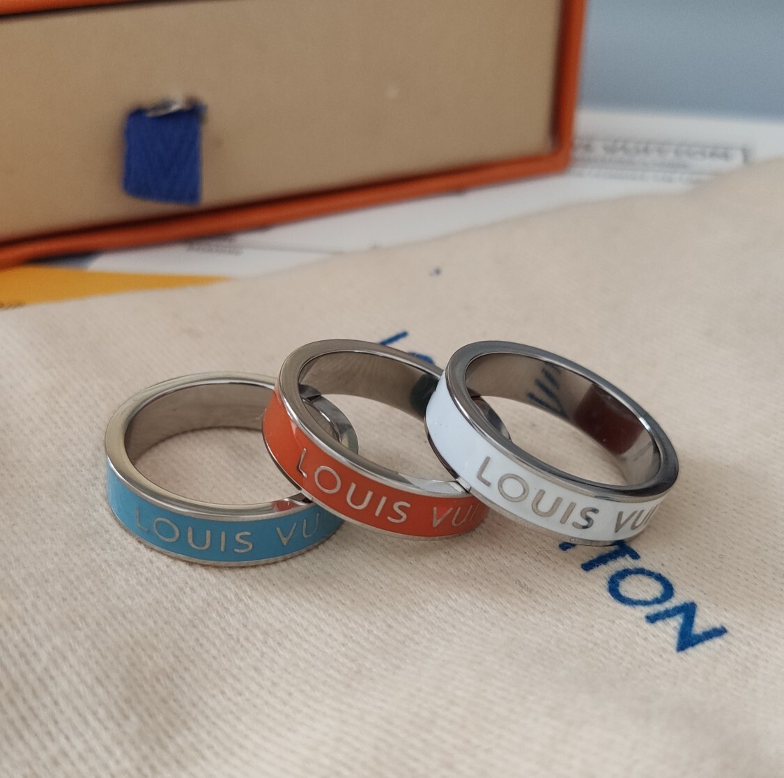 Louis Vuitton Enamel Ring Set – Louis Vuitton Enamel Band Ring Set