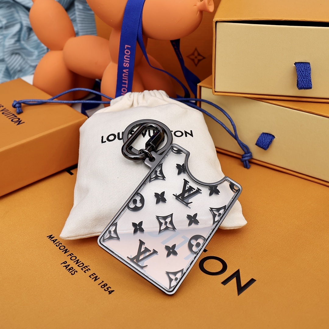 LV Clear Monogram Keychain – LV See-Through Monogram Card Holder