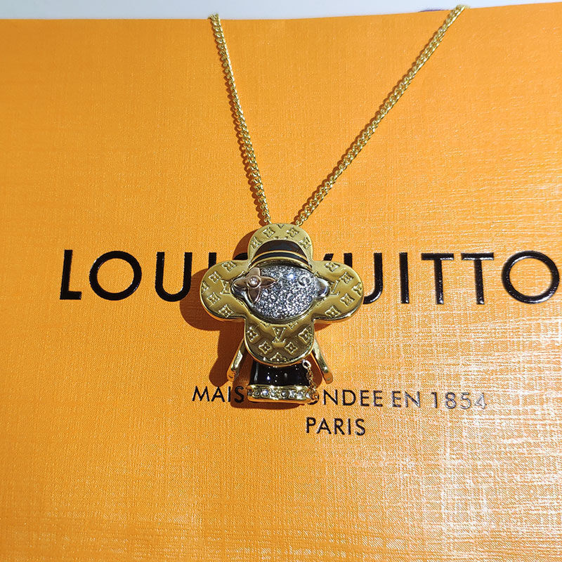 LV Gold Vivienne Diamond Pendant Necklace – Limited Edition