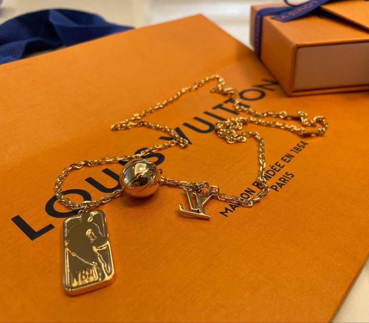 Louis Vuitton Gold NBA Pendant Necklace – Limited Edition