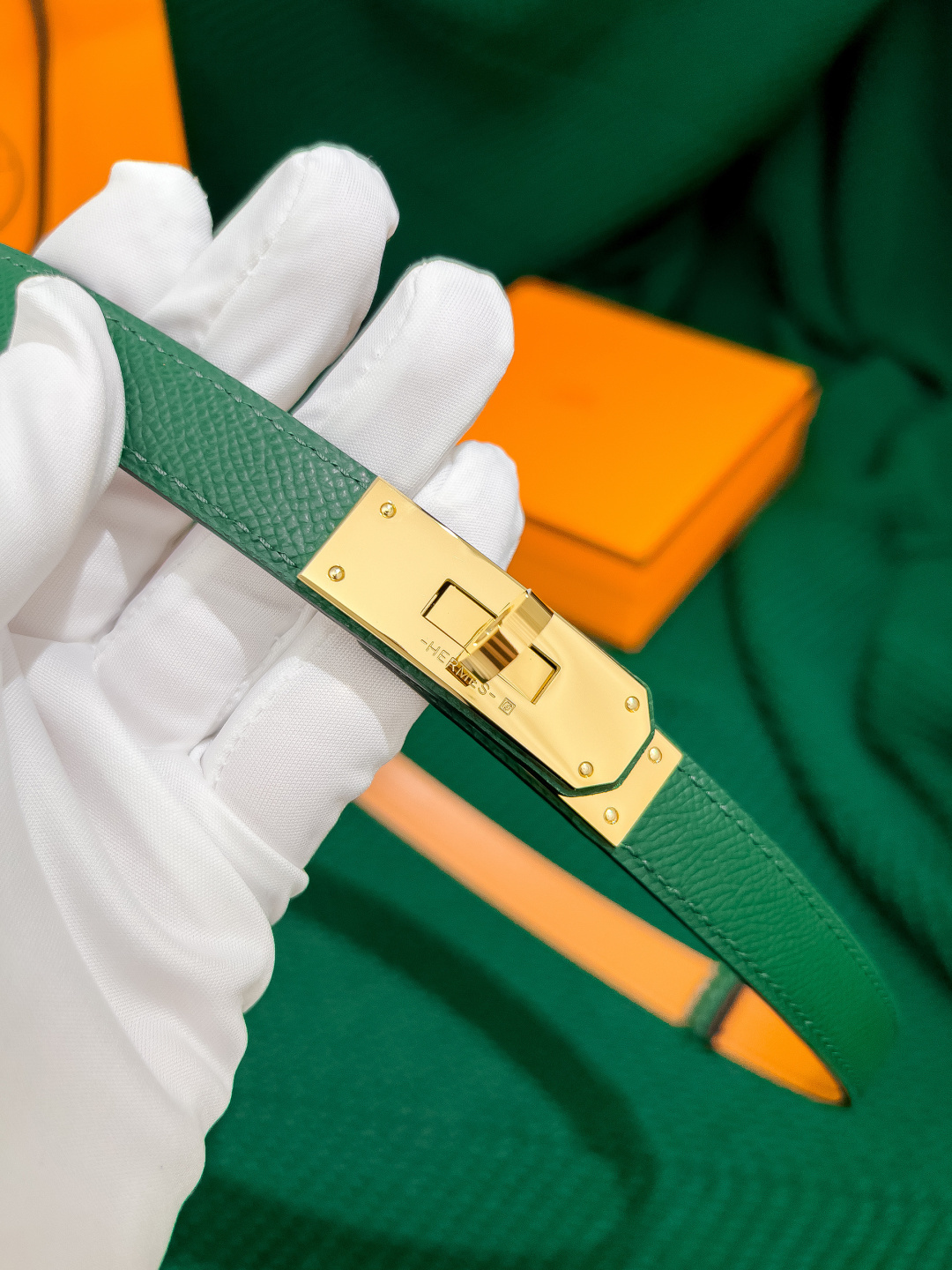 Hermès Kelly Belt in Epsom Leather with Gold-Plated Hardware
