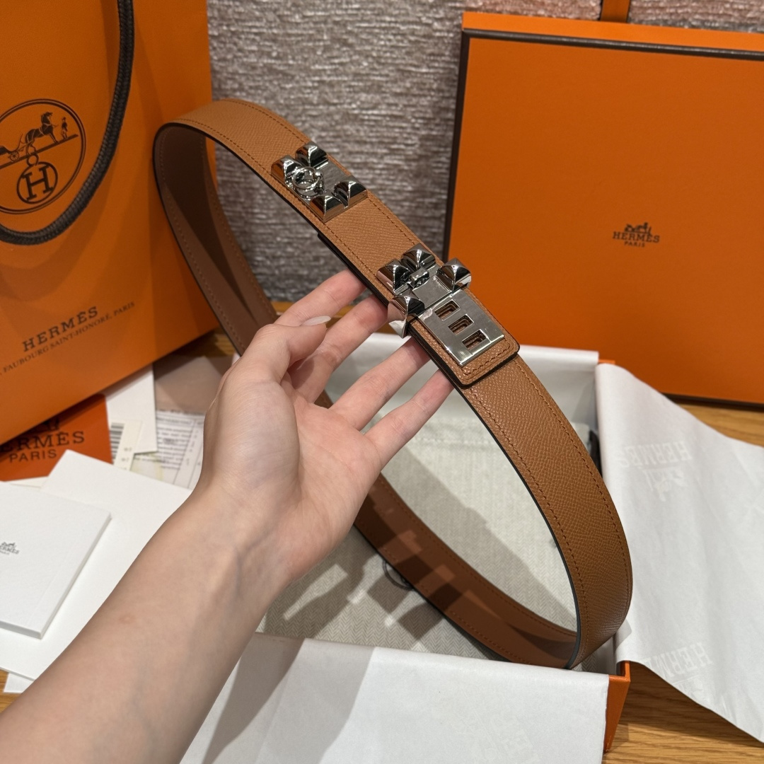 Hermes Collier de Chien Belt Epsom Leather Gold Silver Hardware