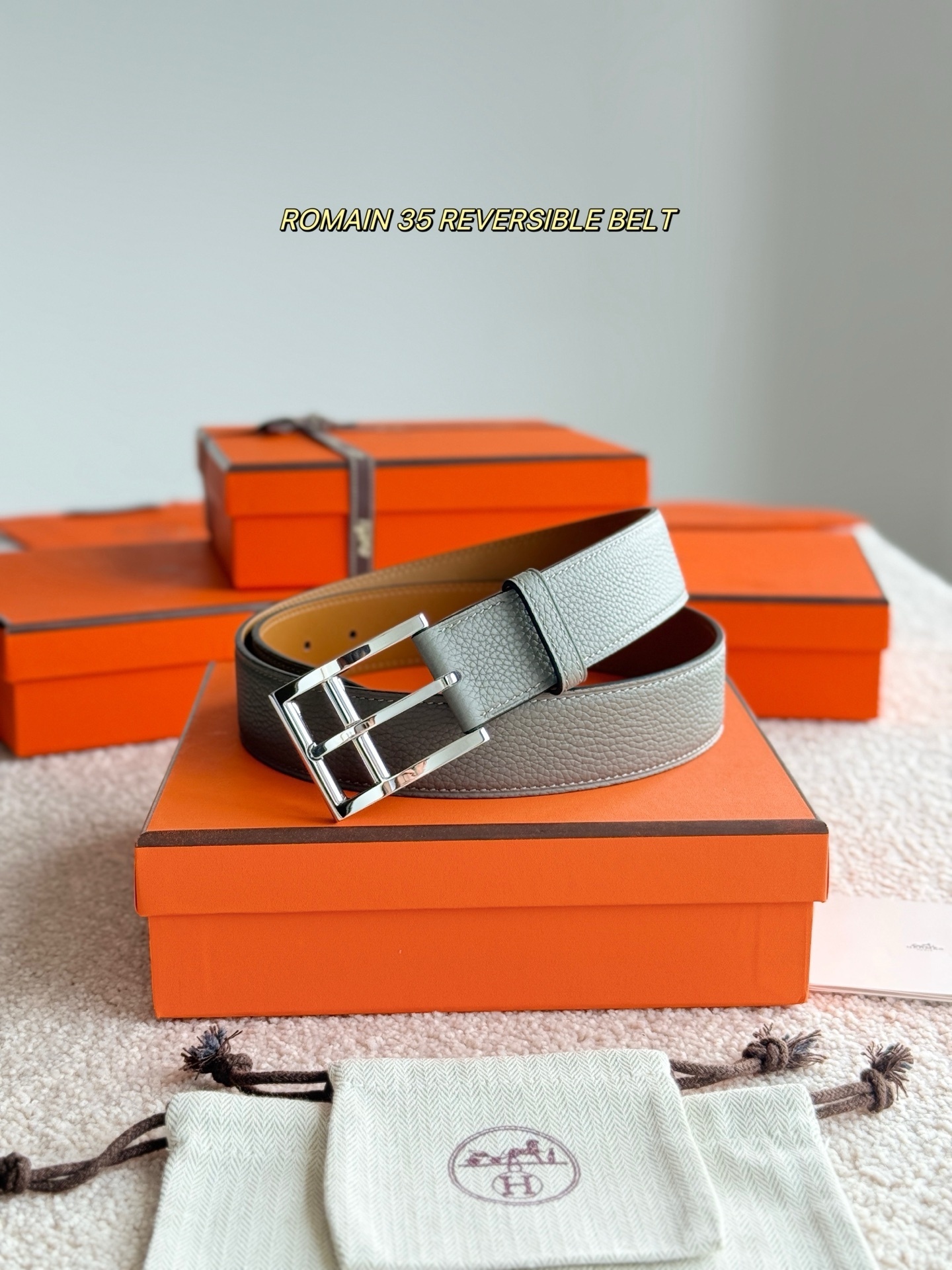 Romain 35 Reversible Leather Belt - Luxury Men's Designer Accessory