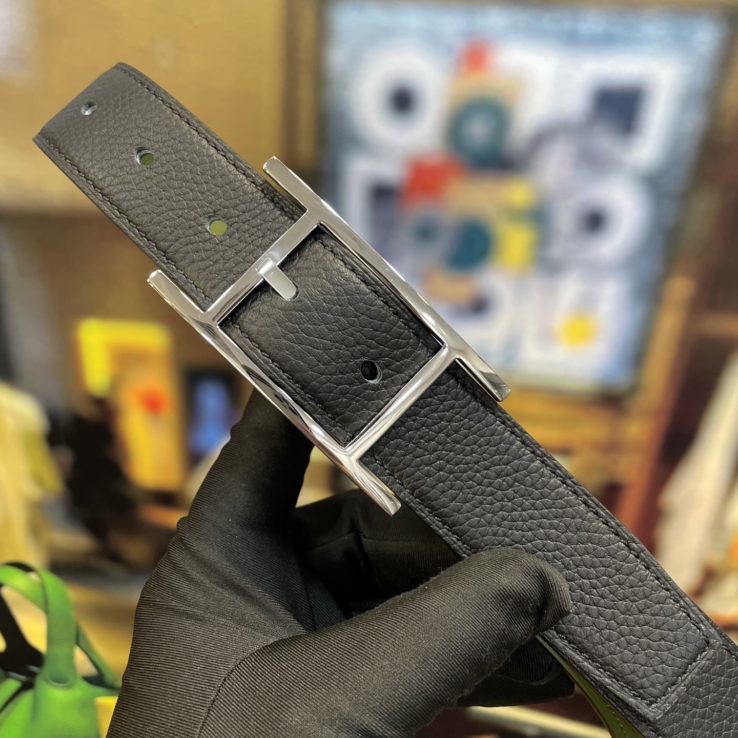 Luxury Leather H-Buckle Belt - Premium Designer Waistband