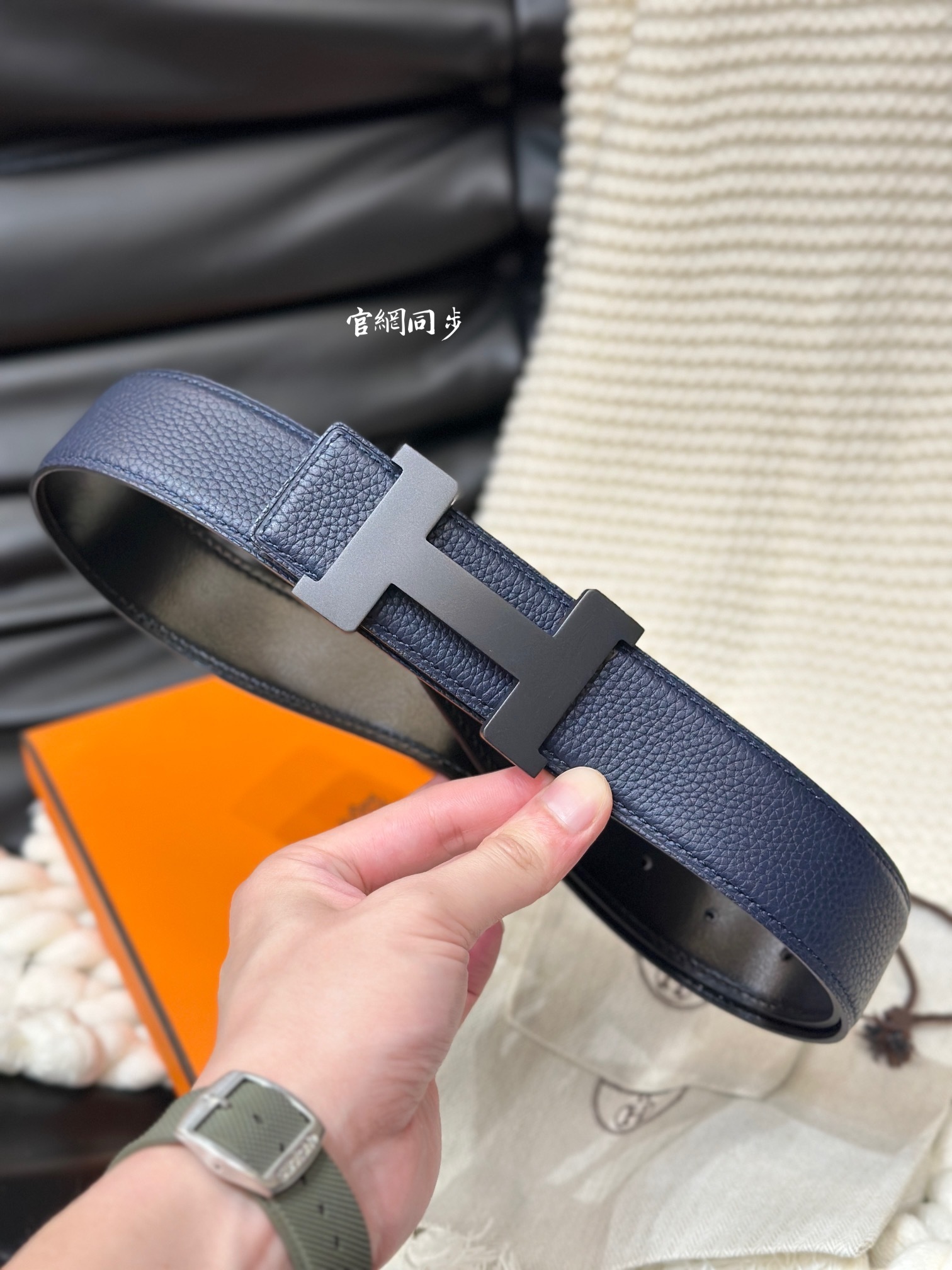 Hermes Constance Reversible Leather Belt 38mm Matte Black Buckle