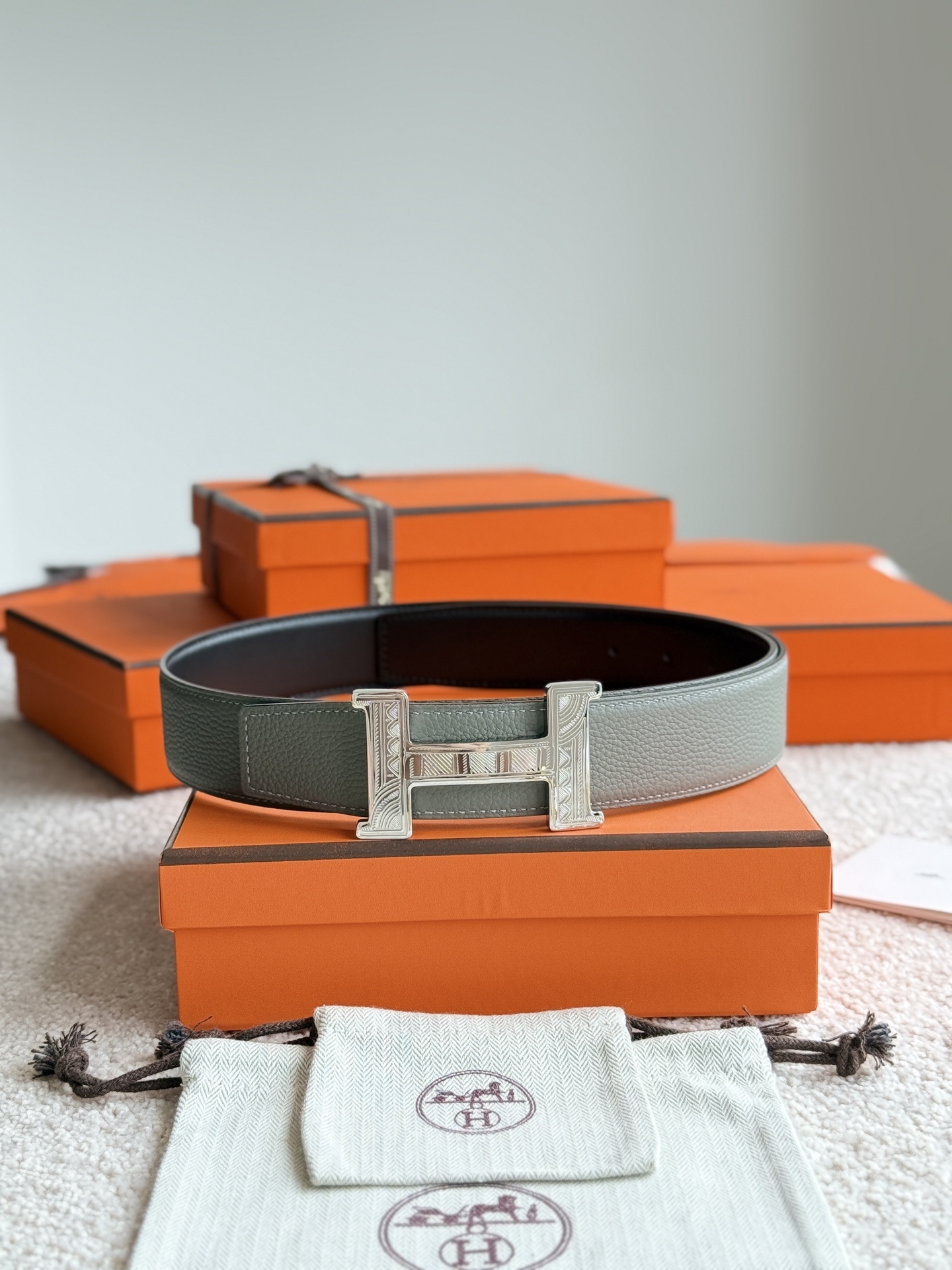 Hermès Constance Touareg Reversible Leather Belt 38mm