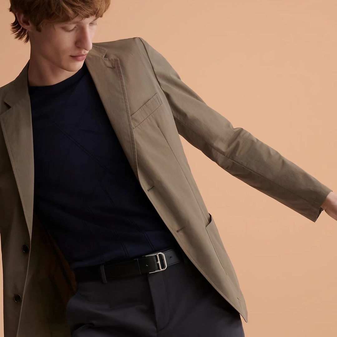 Luxury Reversible Leather Belt for Men - Black & Tan Silver Buckle