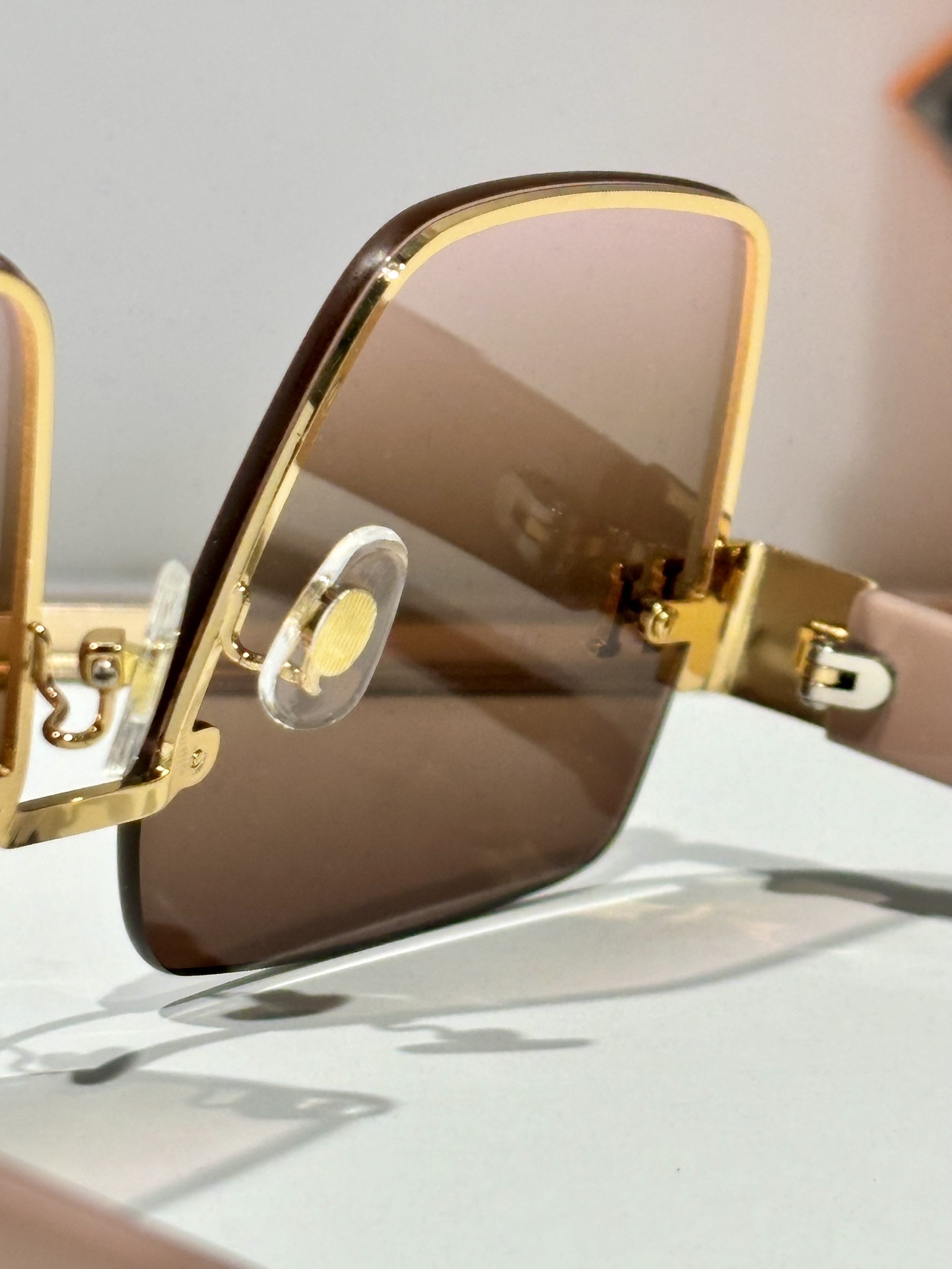 Hermès Luxury Oversized Square Sunglasses for Women – Gold Frame