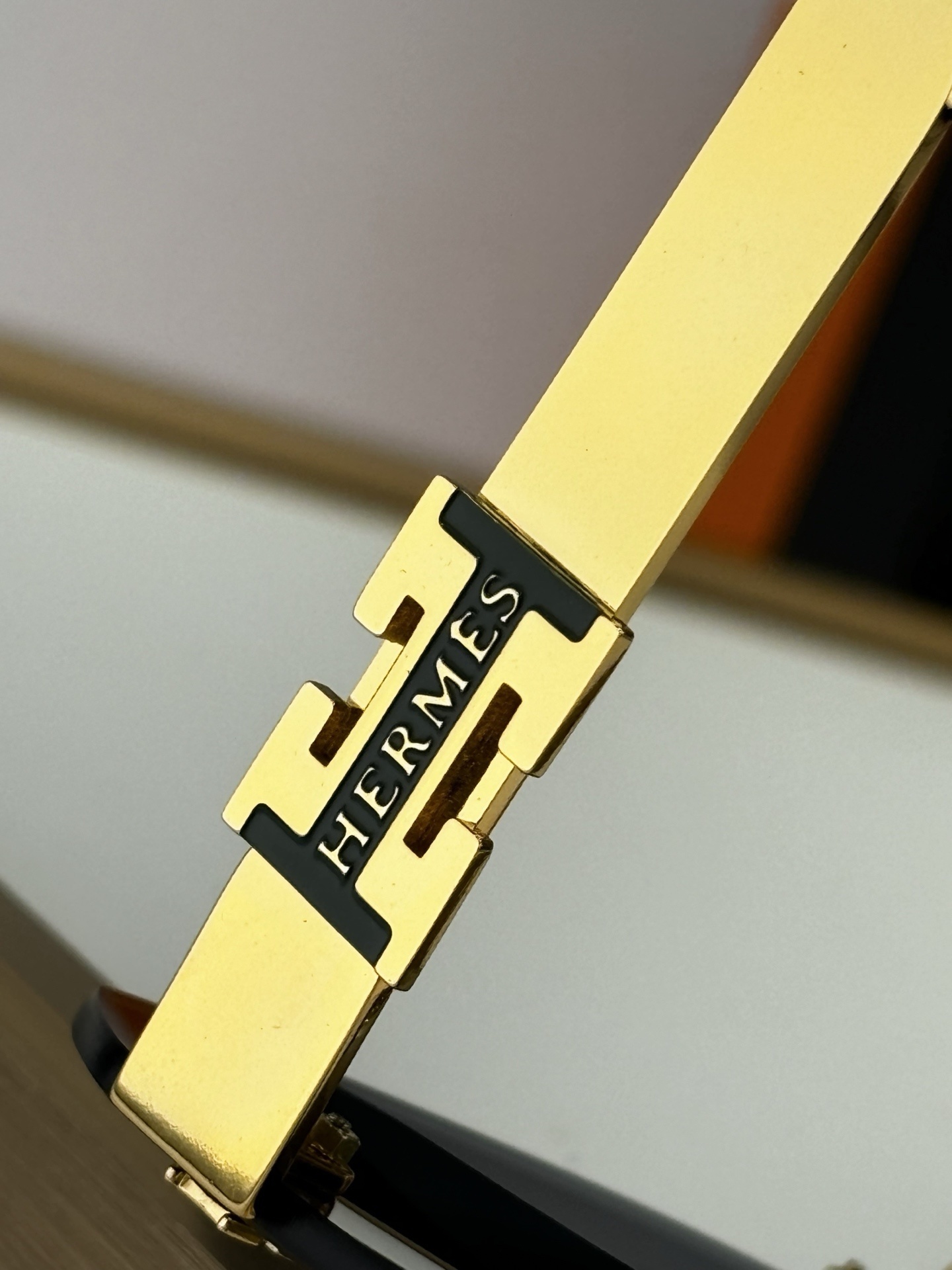 Hermes Luxury Rimless Butterfly Sunglasses with Gold H-Logo