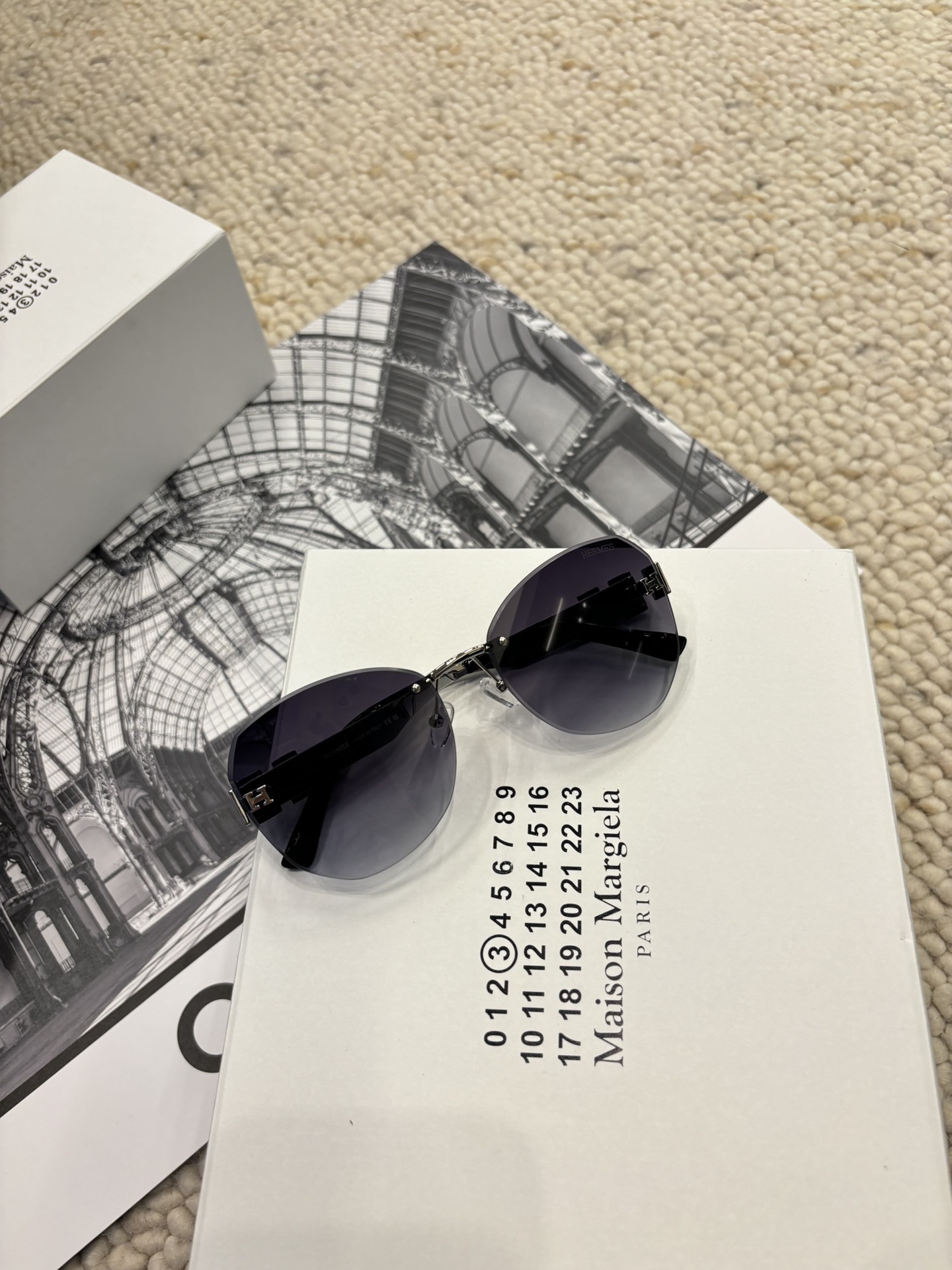 silver Hermes Rimless Gradient Sunglasses – Hermes Rimless Gradient