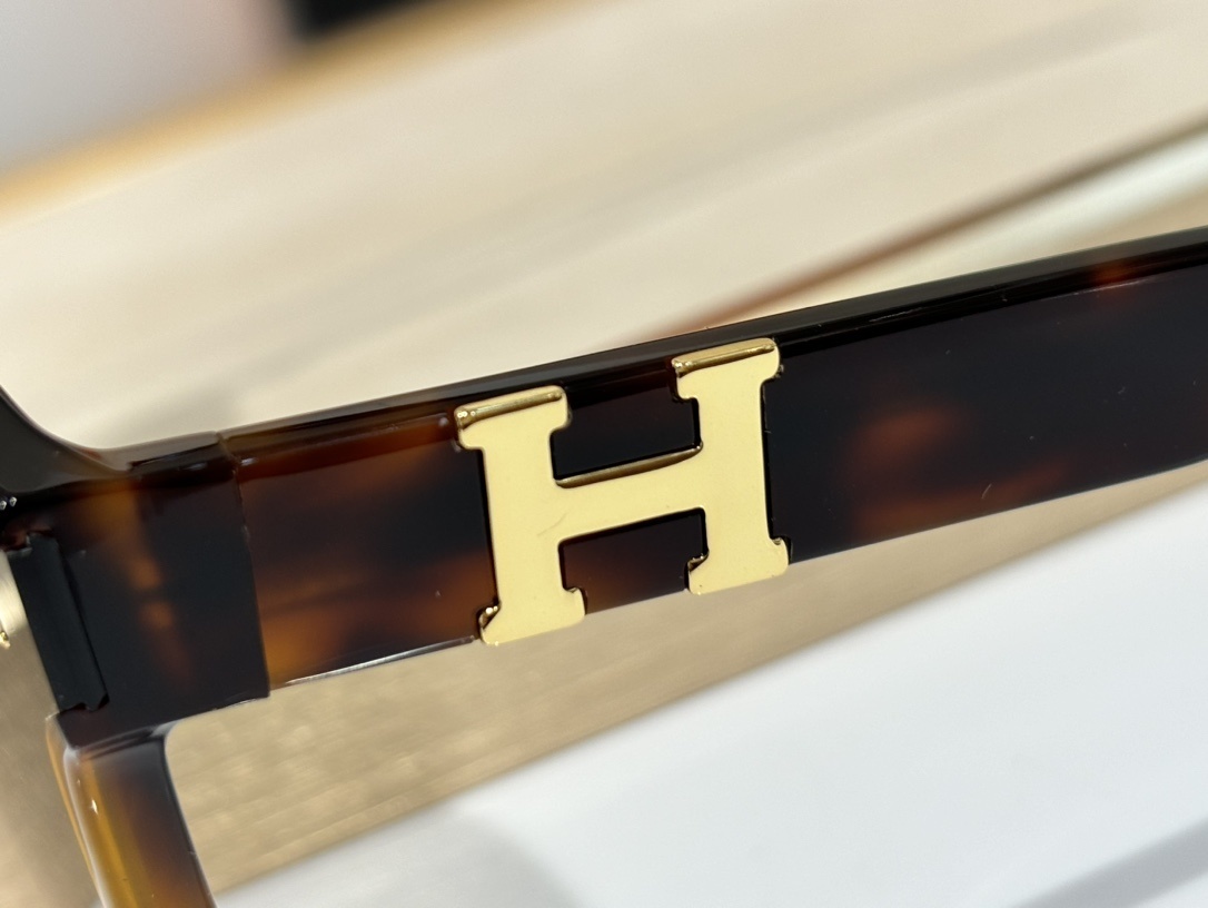 Women’s Luxury Oversized Tortoiseshell Sunglasses – Chic Gold H Detail