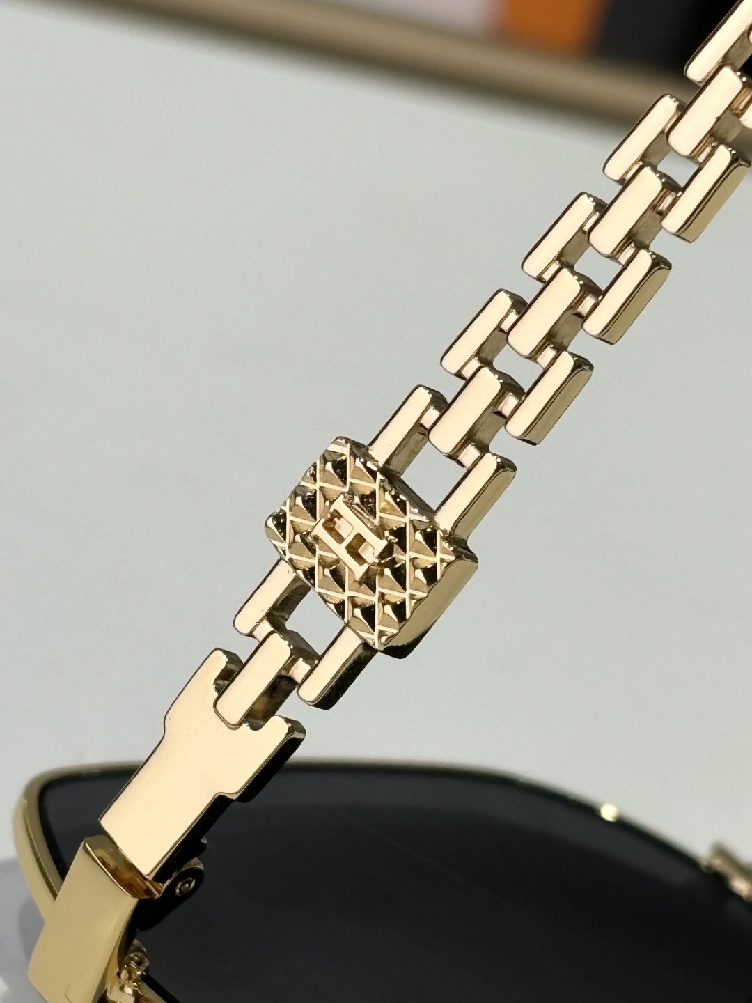 Hermes Luxury Oversized Square Sunglasses – Orange Gold Brown Lens