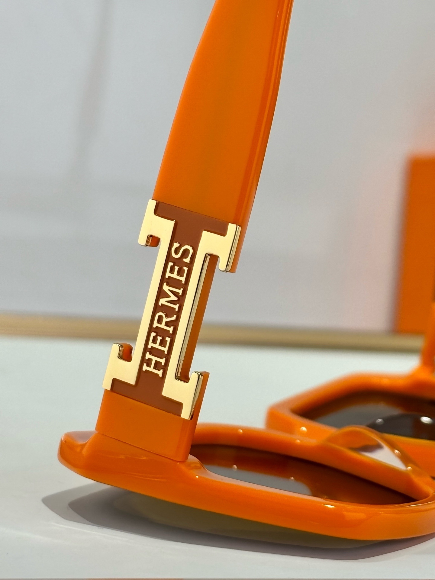 Trendy Orange Oversized Square Sunglasses – Retro UV Protection