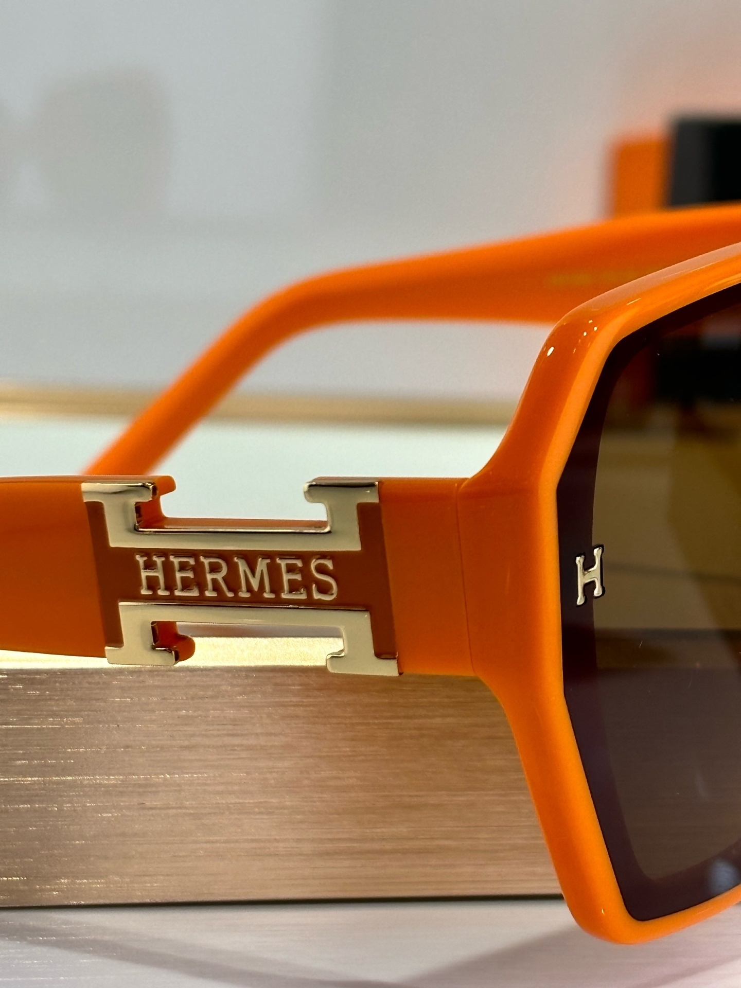 Trendy Orange Oversized Square Sunglasses – Retro UV Protection