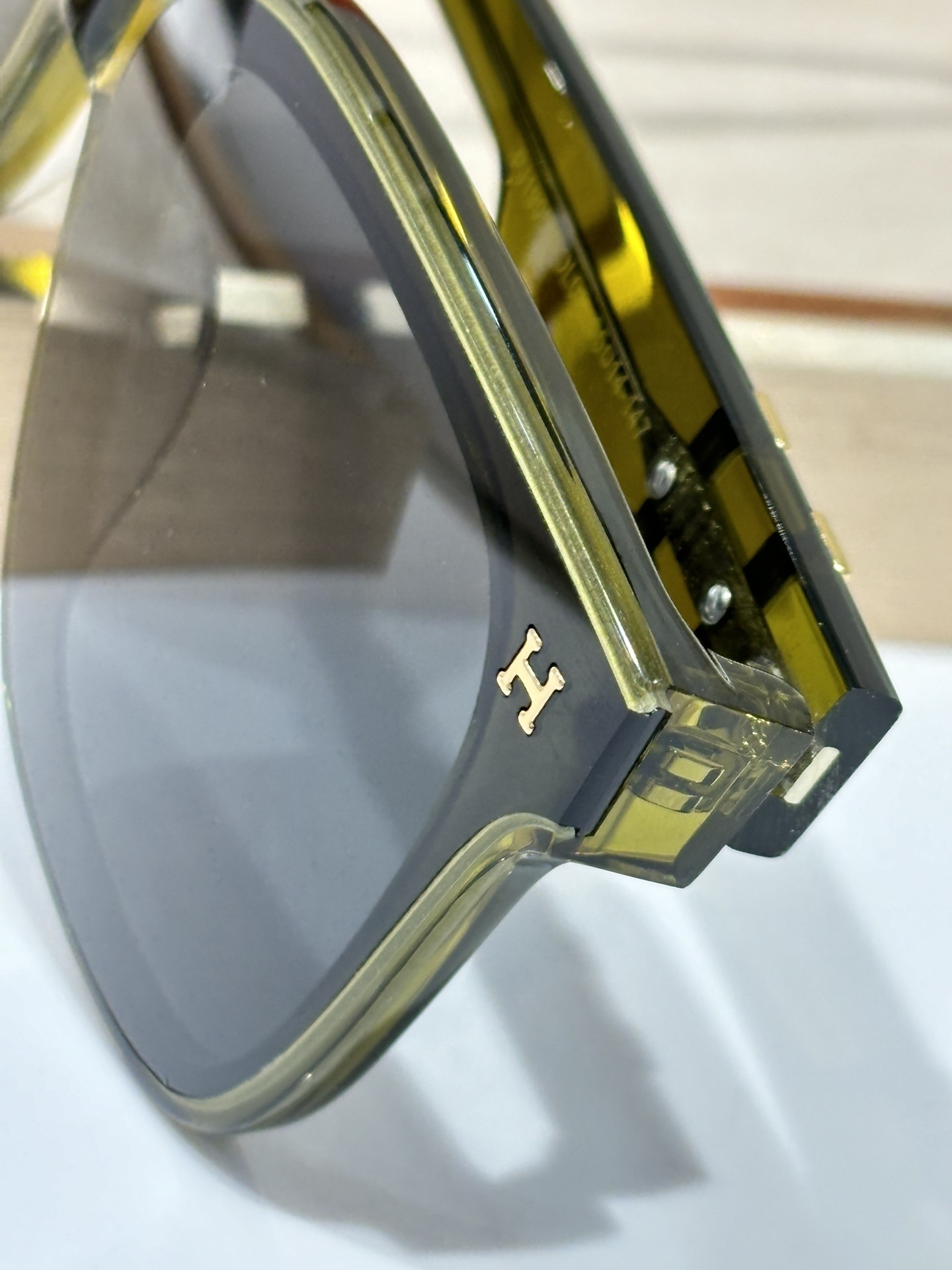 Luxury Women’s Oversized Square Sunglasses with Gold Logo Detail