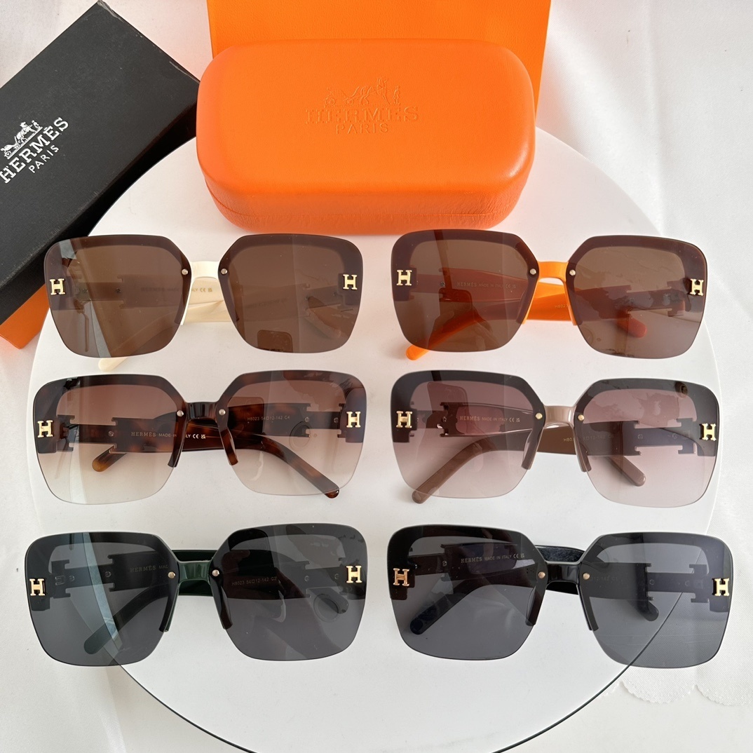 Luxury H Logo Oversized Square Sunglasses for Women – Chic & Trendy