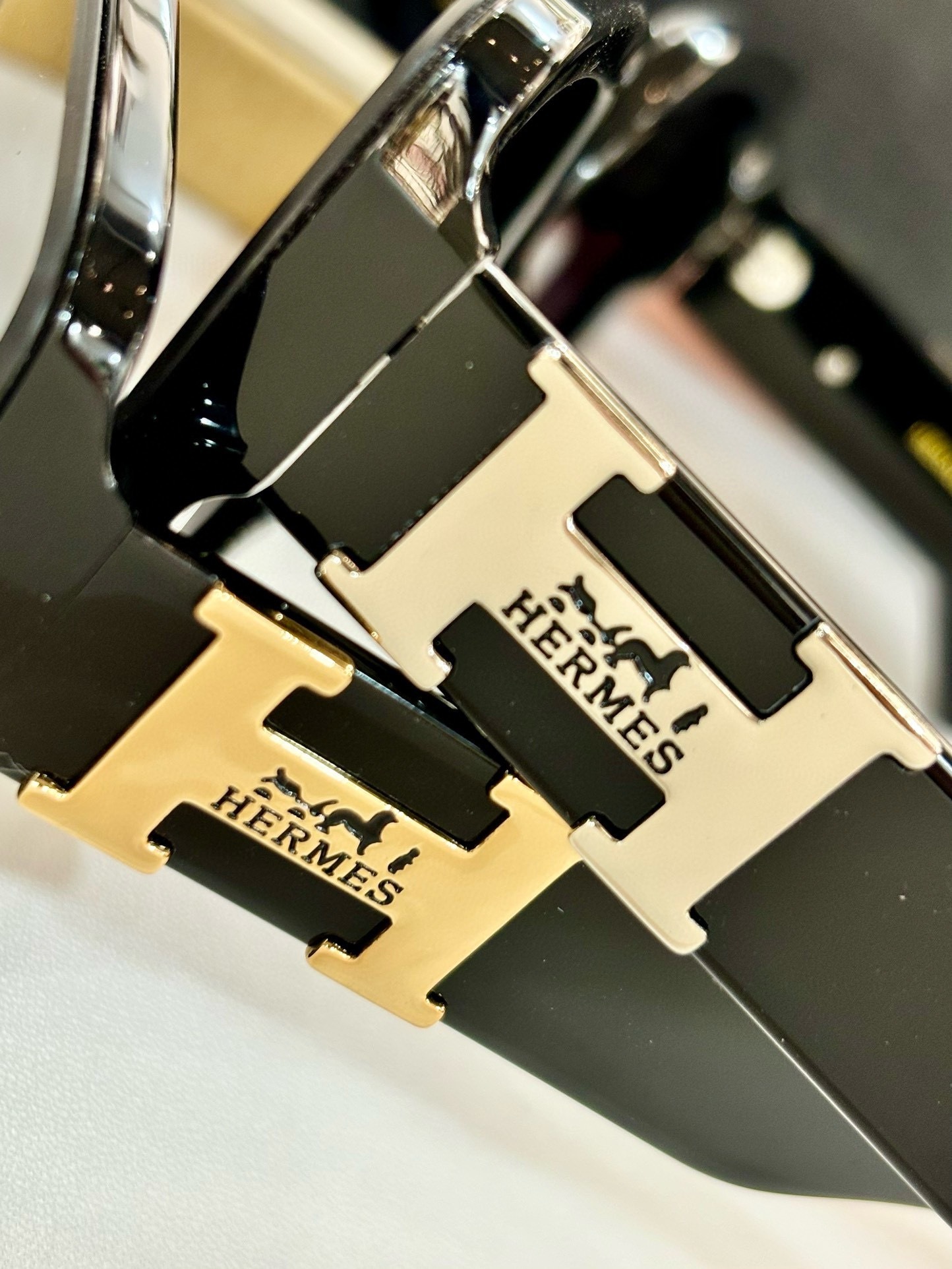 Hermes Luxury Oversized Square Sunglasses with Gradient Lenses