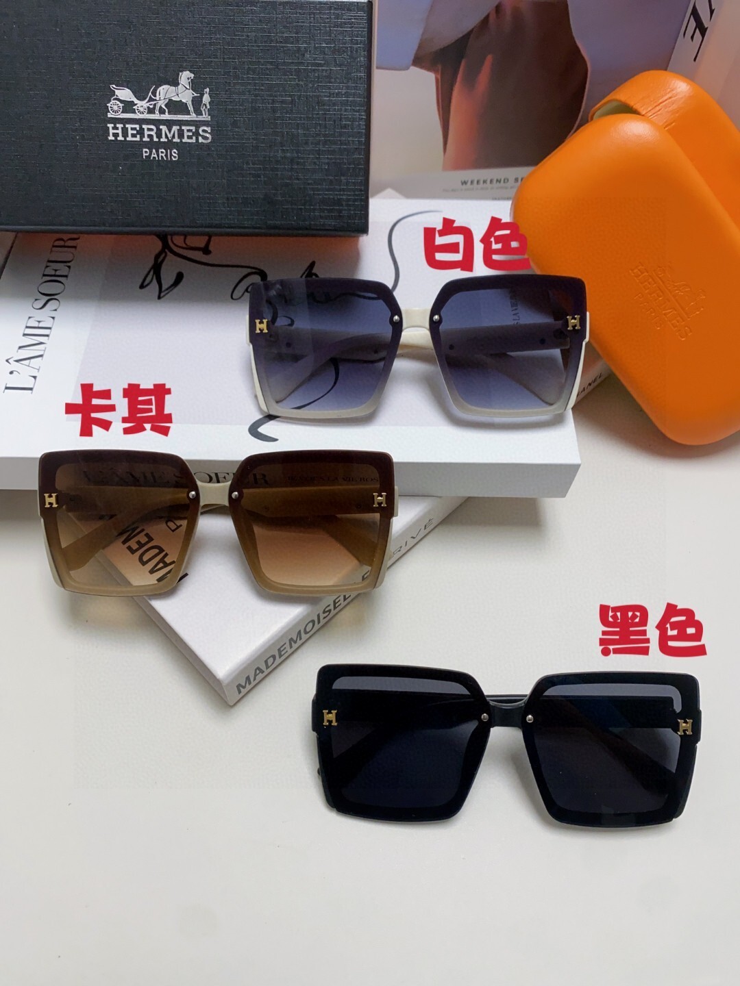 Women’s Luxury Oversized Square Sunglasses – Trendy Gradient Lenses
