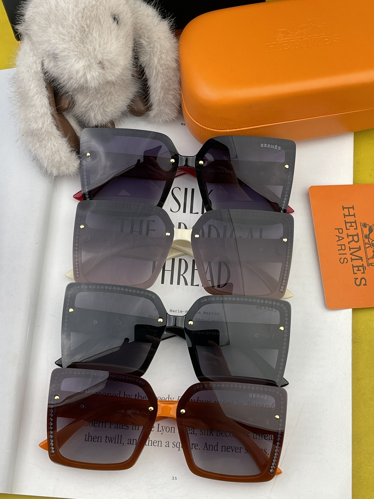 Luxury Oversized Square Sunglasses for Women – Orange Fashion Shades