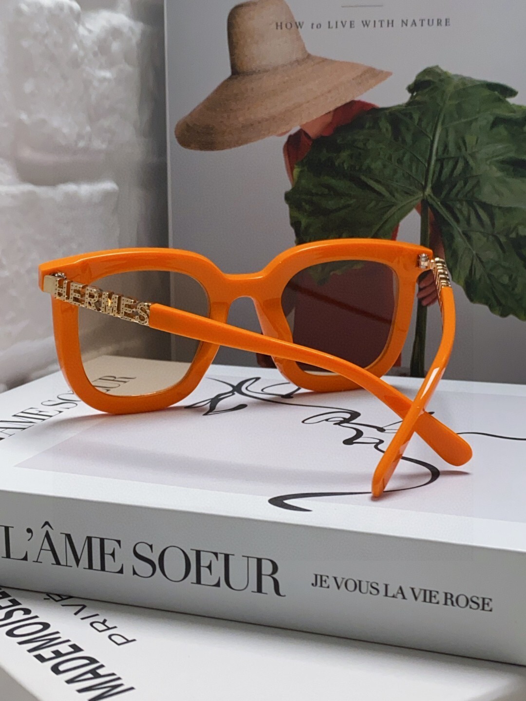 Trendy Orange Oversized Square Sunglasses for Women – Chic UV400