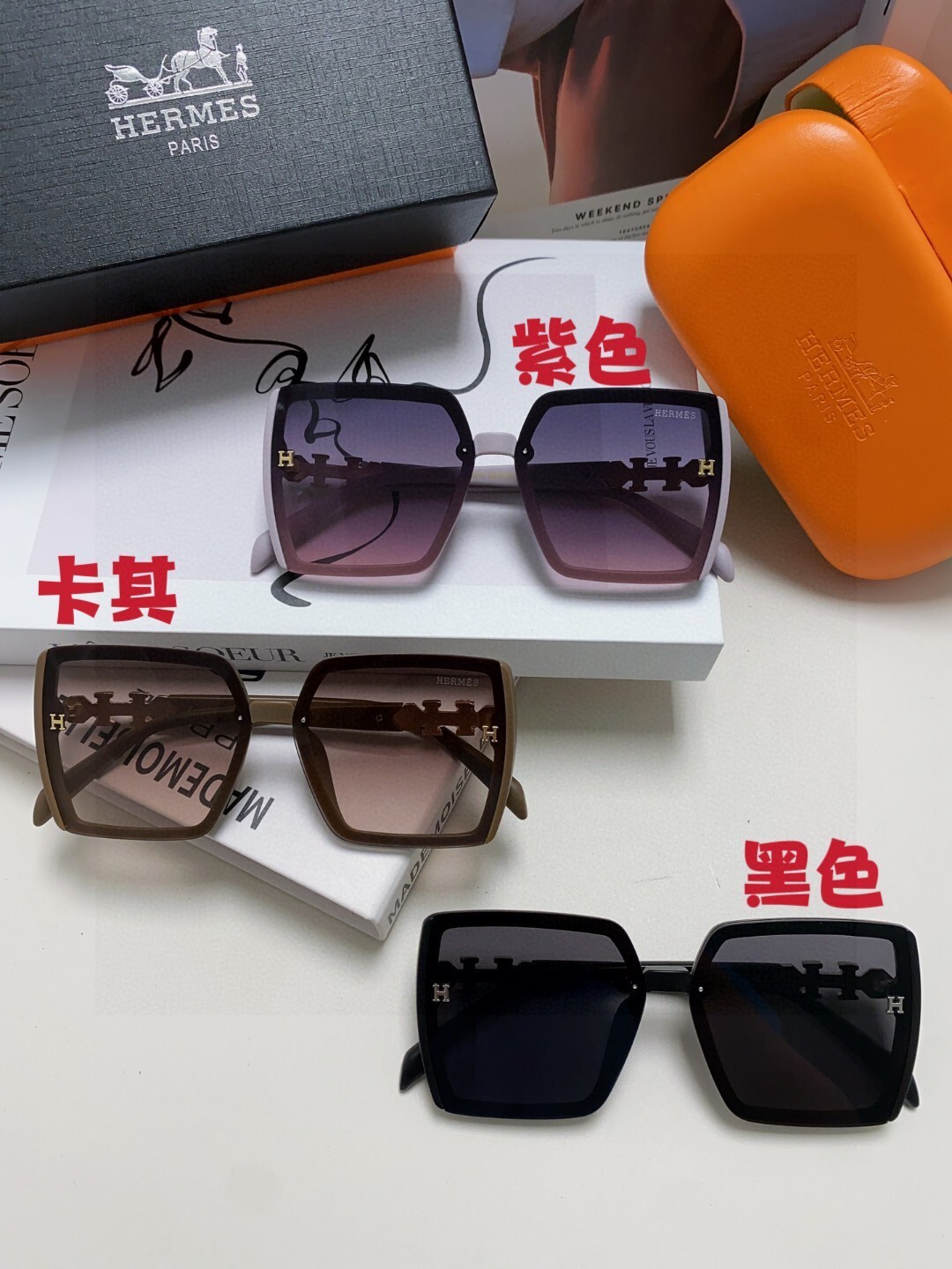 Luxury Women’s Oversized Square Sunglasses – Pink Gradient Eyewear