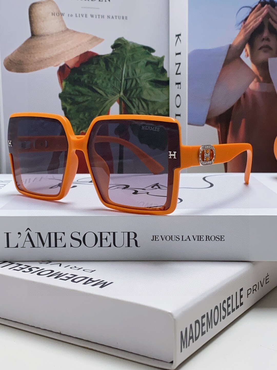 Hermès Orange Square Sunglasses oversized – Hermès Orange Oversized