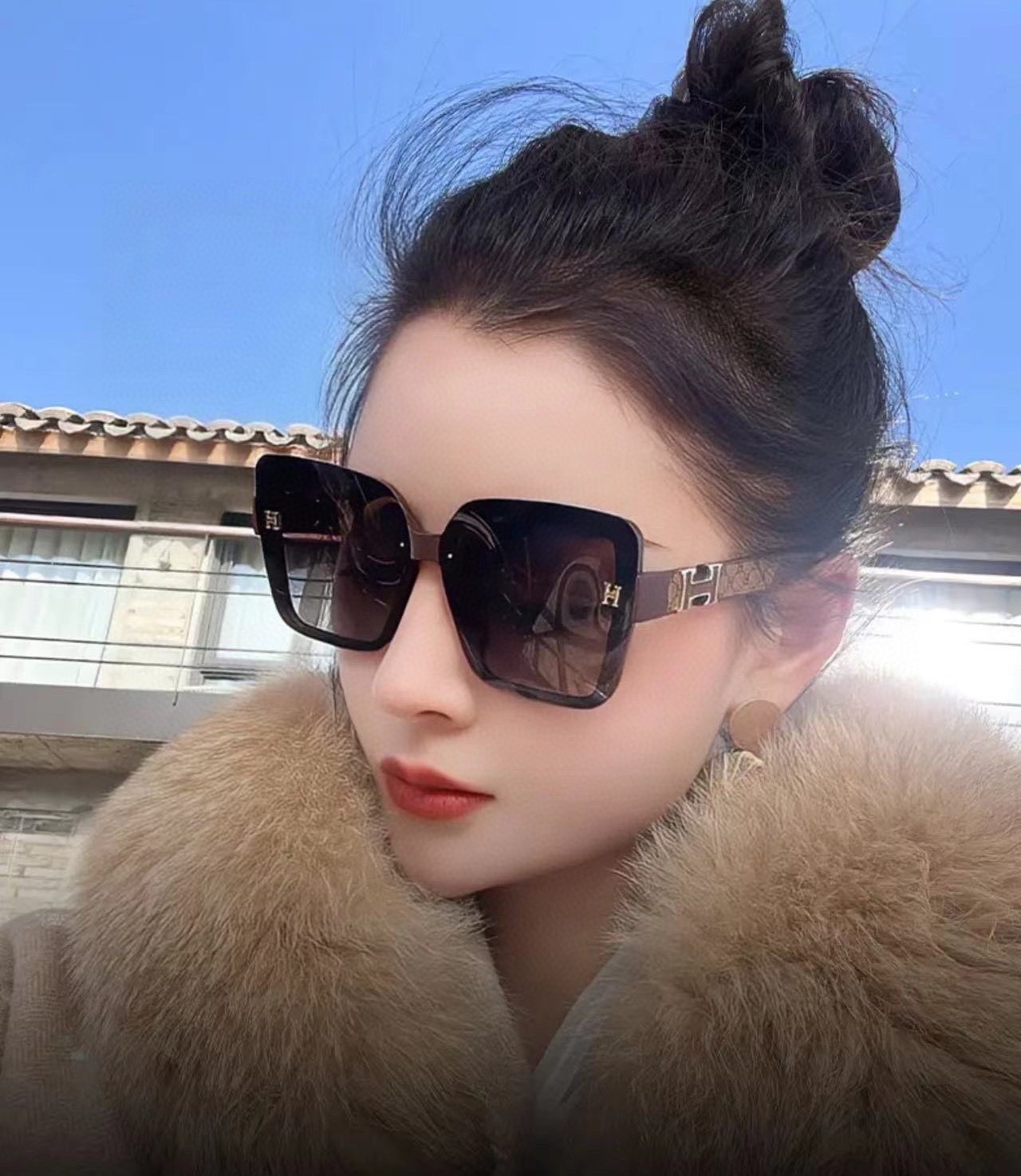 Luxury Oversized Square Sunglasses for Women – Chic Gradient Lens