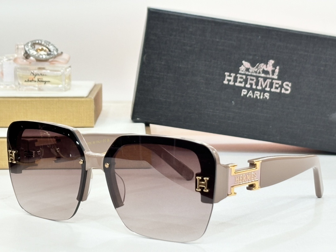 Hermes Taupe Black Rim Sunglasses – Hermes Taupe & Black Rim