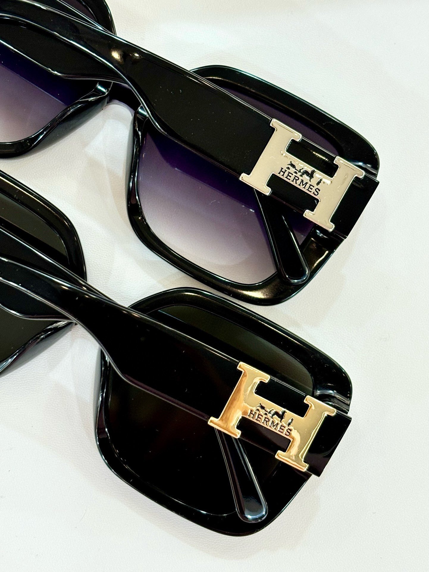 Hermes Paris Women’s Oversized Square Sunglasses – Gradient Lenses