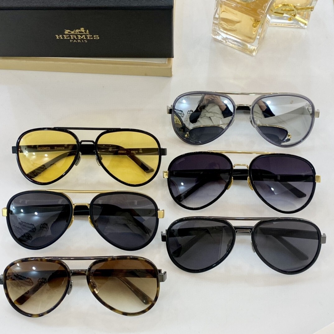 Hermès Aviator Sunglasses – Tortoiseshell Frame & Gradient Lenses