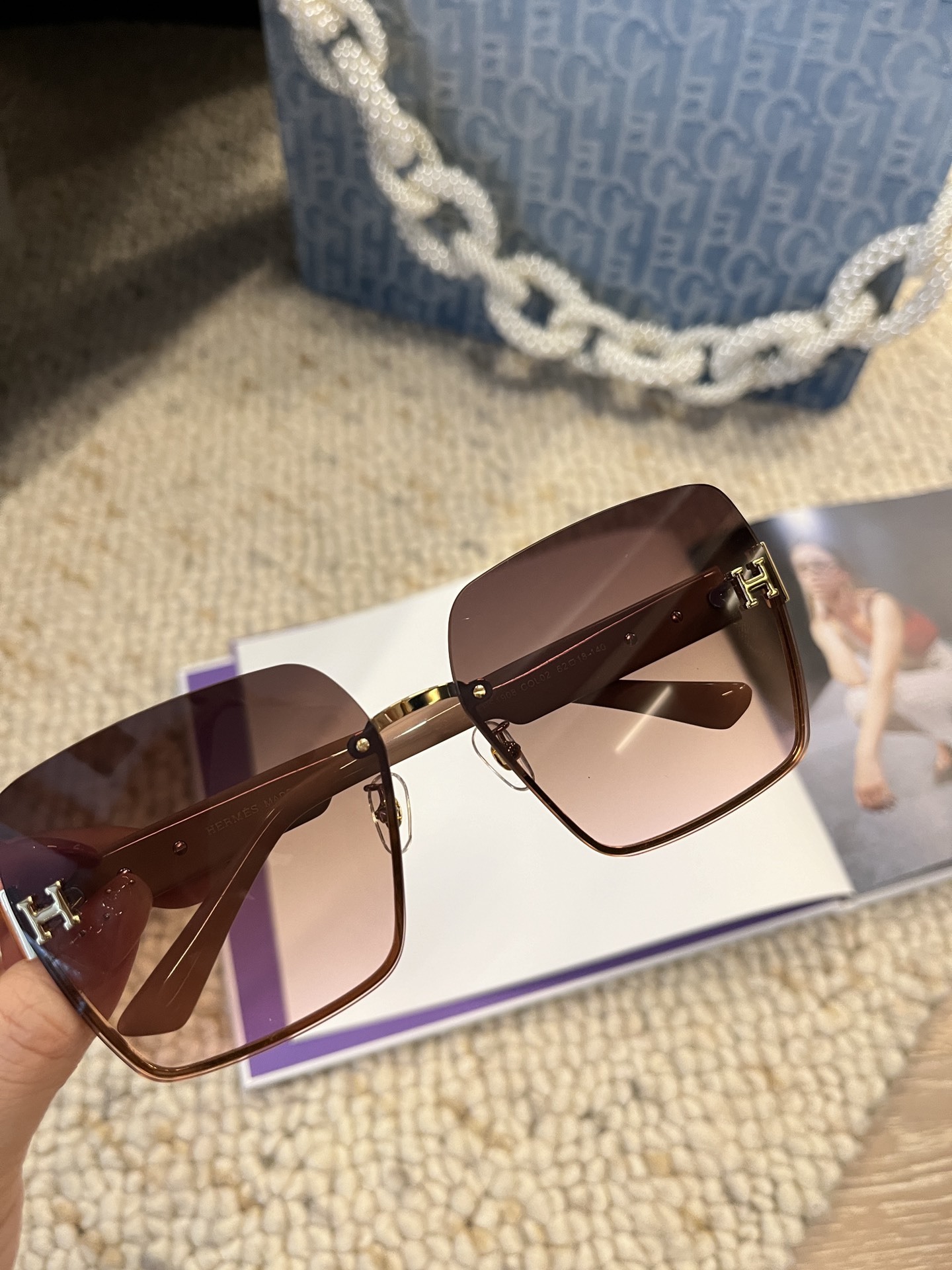 Luxury Oversized Square Sunglasses for Women – Chic Gradient Lenses