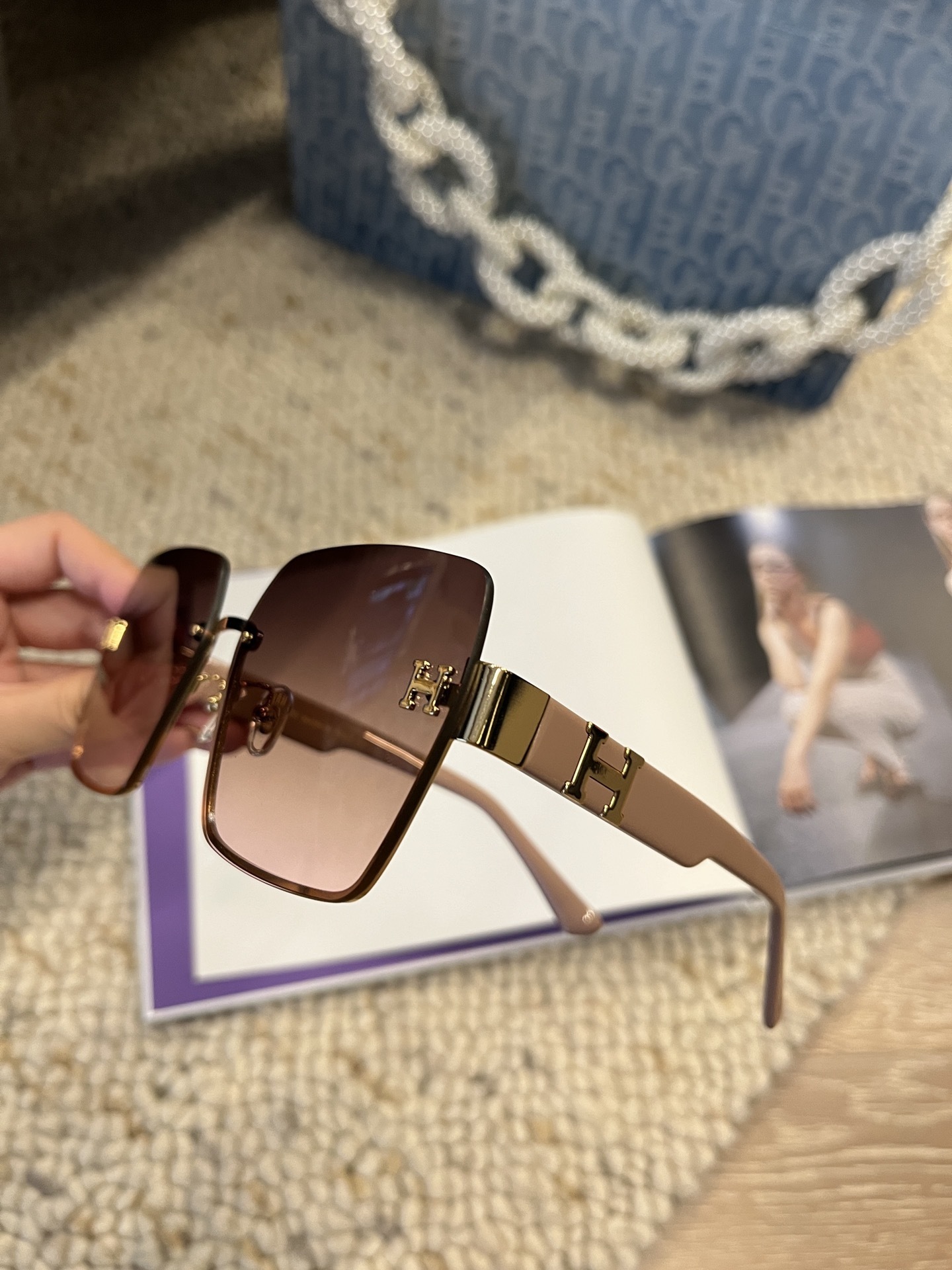 Luxury Oversized Square Sunglasses for Women – Chic Gradient Lenses