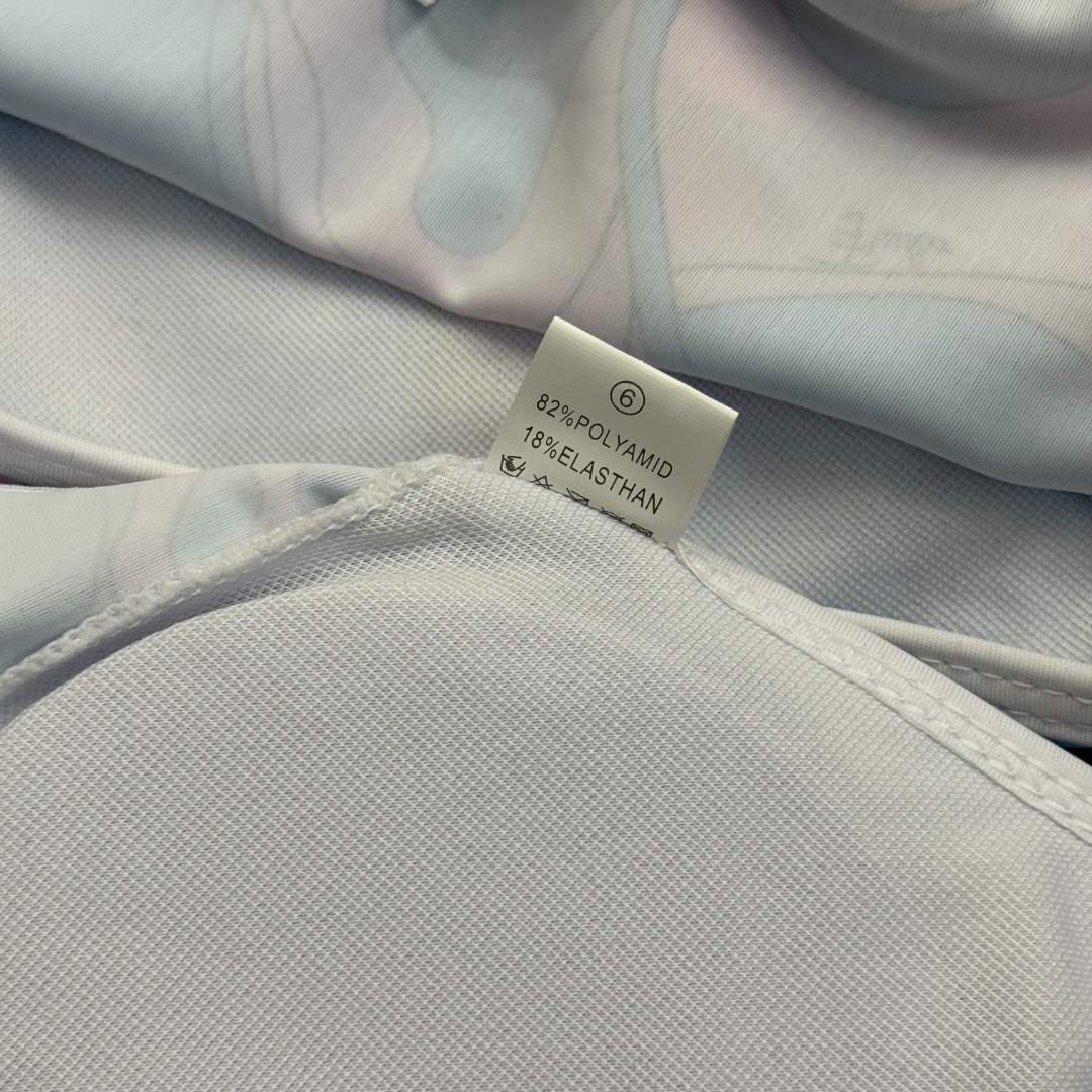 Blue Pink Abstract Swirl Print Triangle Bikini Set