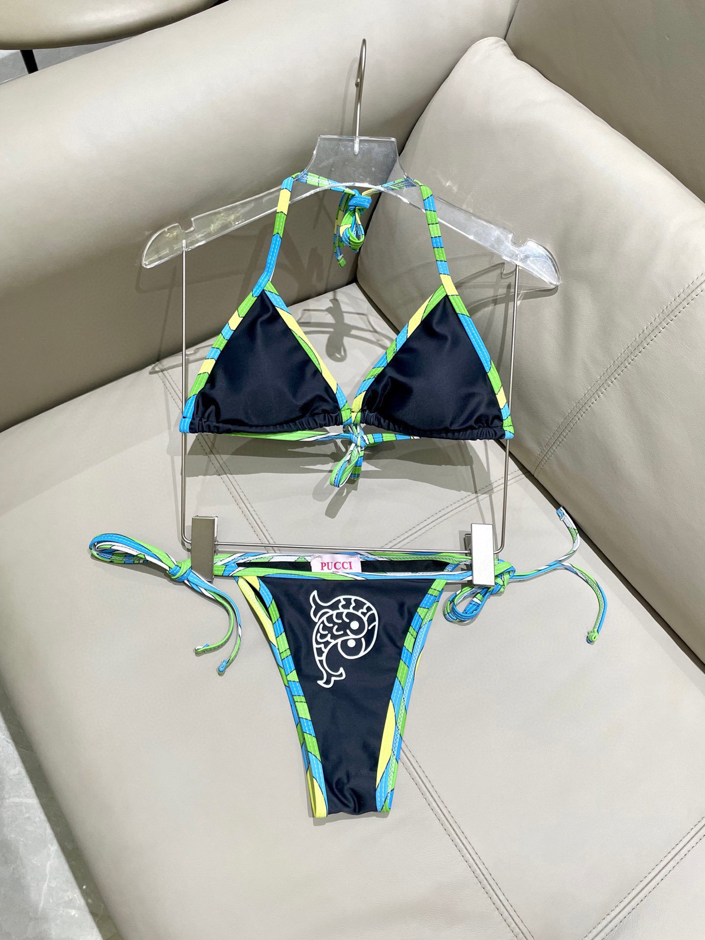 emilio Pucci Black Fish Bikini