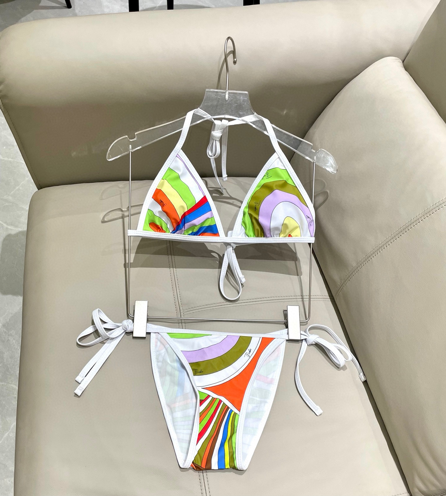 Pucci Multicolor Spiral Bikini