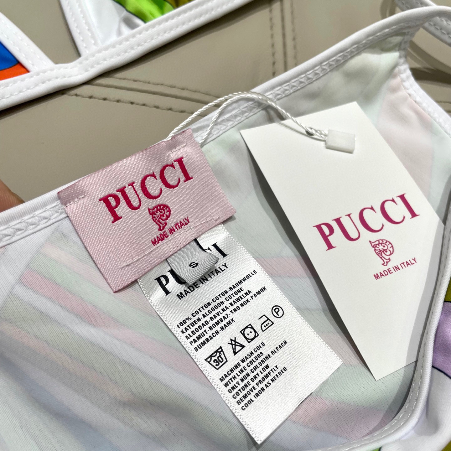 Vibrant Geometric Print Triangle Bikini Set – Retro Summer Swimwear