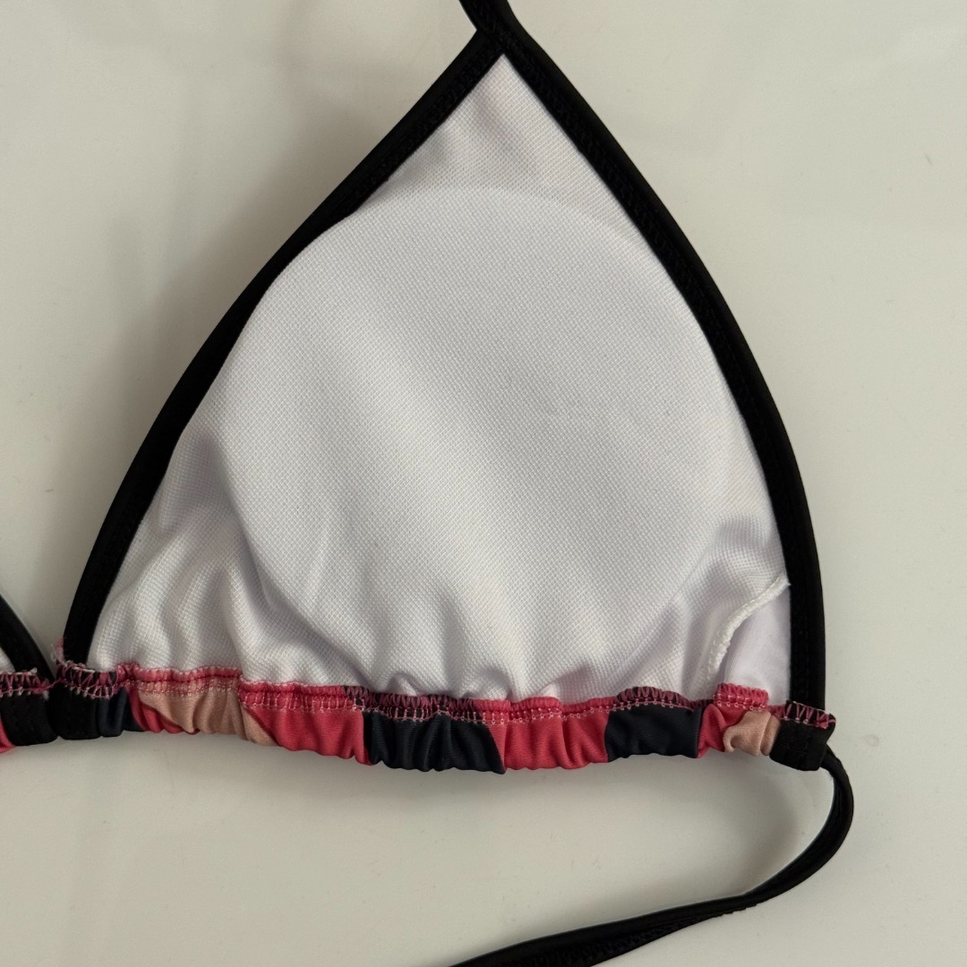 Emilio Pucci Abstract Print Triangle Bikini Set – Pink/Black