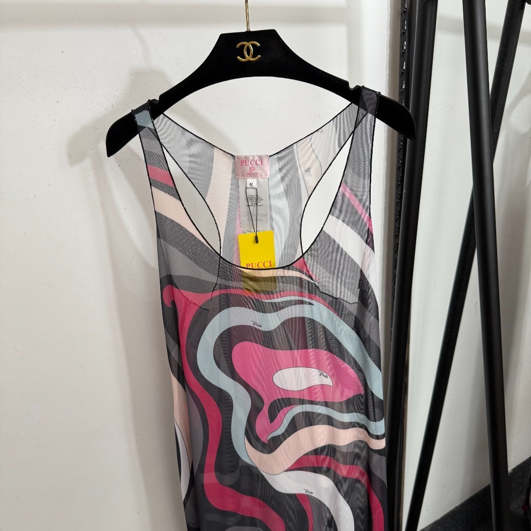 Luxury Sheer Print Maxi Dress Beach Coverup | Resort Wear Style