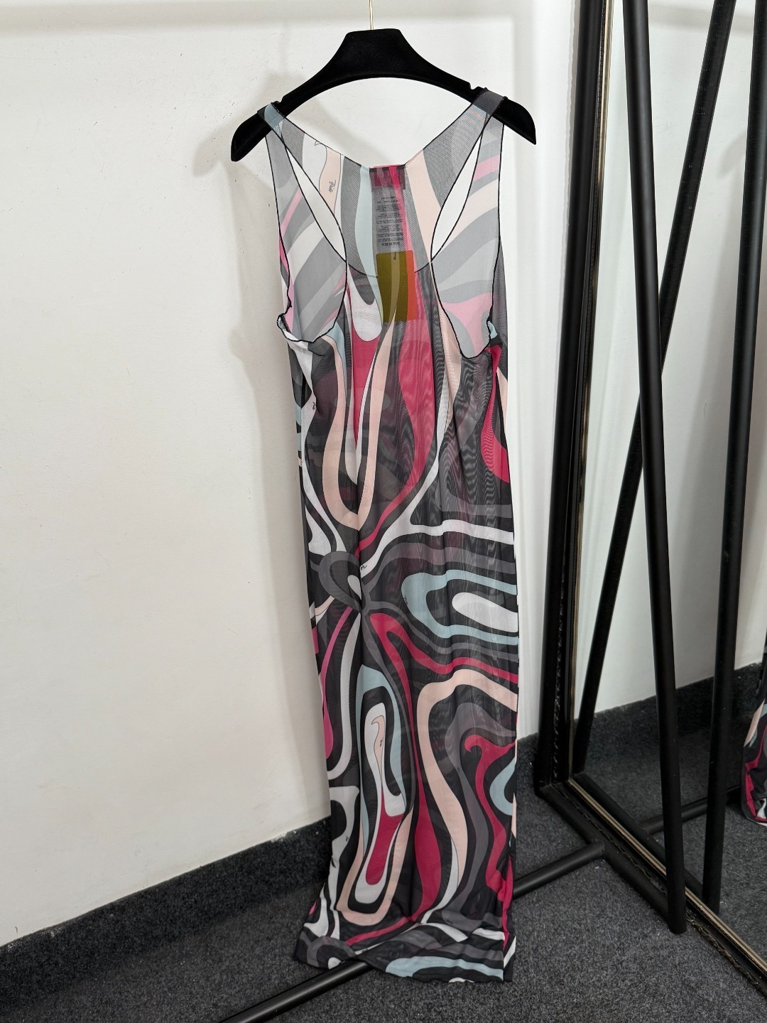 Luxury Sheer Print Maxi Dress Beach Coverup | Resort Wear Style