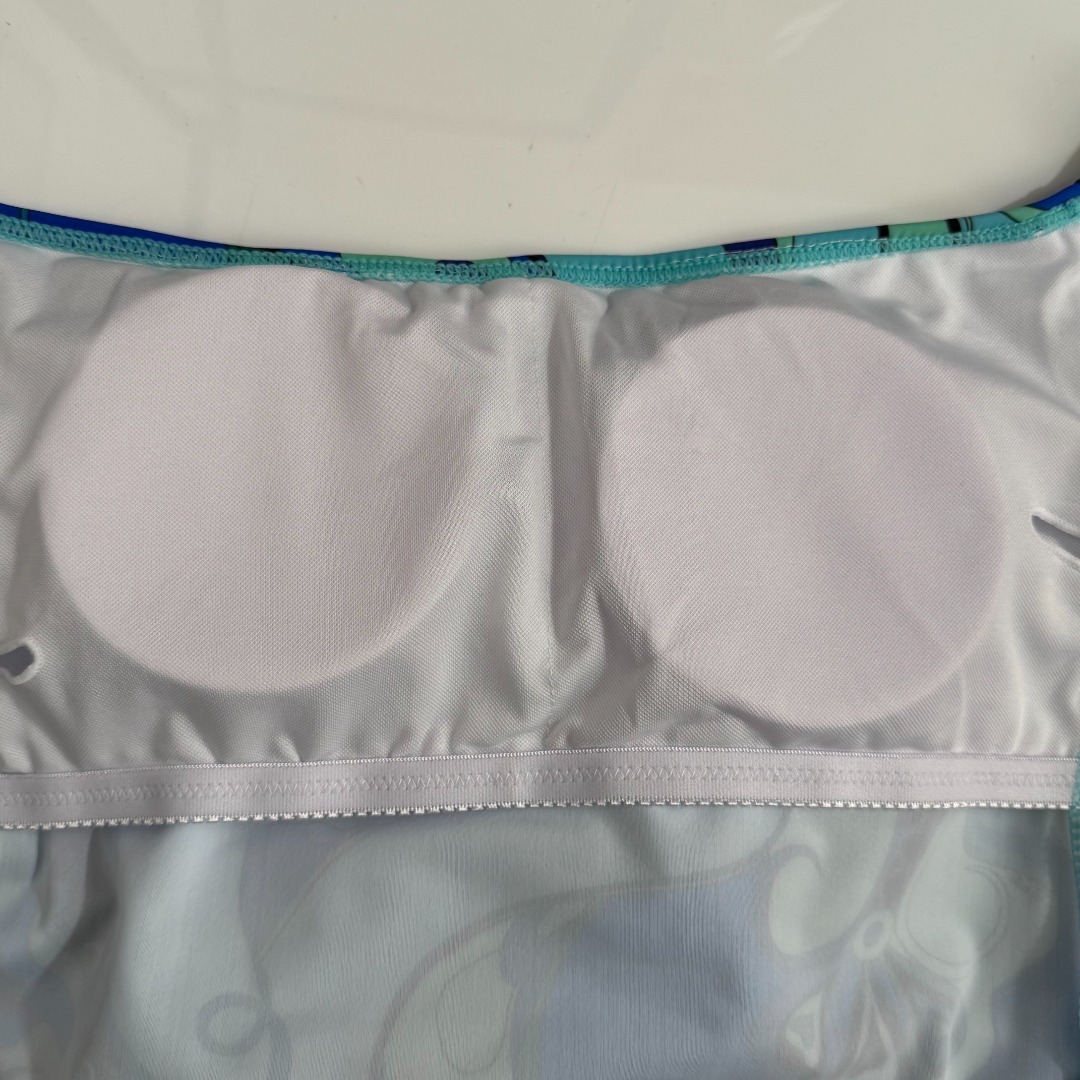 Pucci Blue Abstract Print Short Sleeve Bodycon Romper