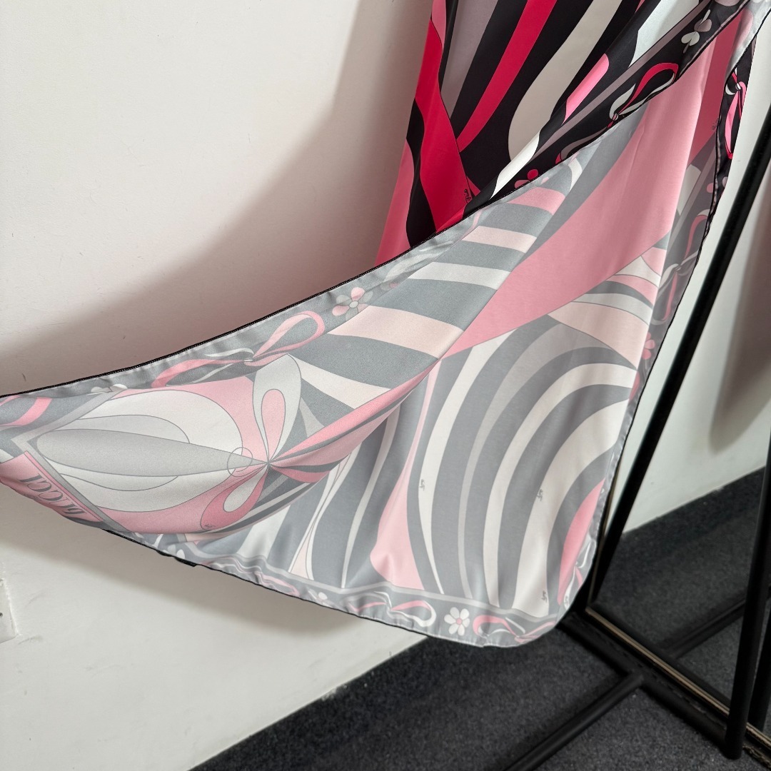 Pucci Pink Abstract Print 3-Piece Bikini Set with Sarong Skirt