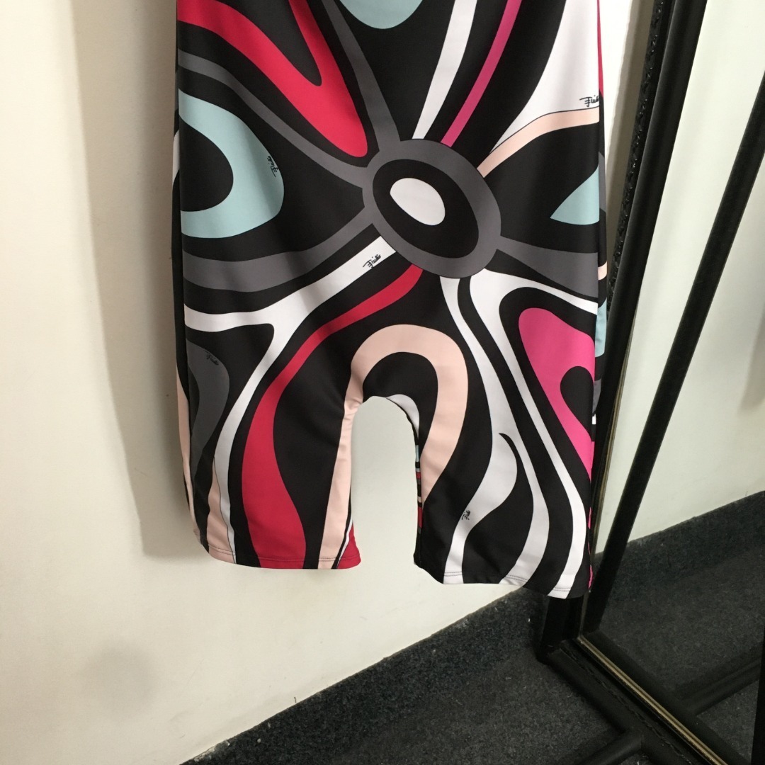 Pucci Abstract Print Off-Shoulder Romper – Y2K Geometric Playsuit