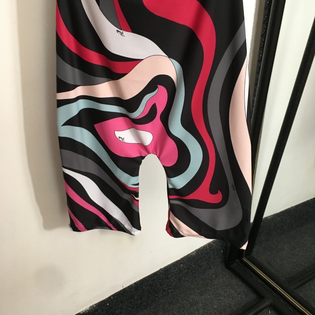 Pucci Abstract Print Off-Shoulder Romper – Y2K Geometric Playsuit